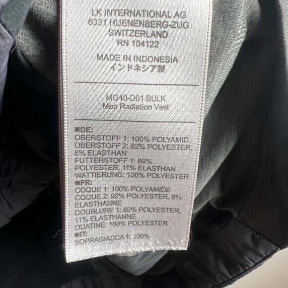 KJUS Radiation Big Spring Vest Mens 2XL Size 56 Full Zip Performance Jacket - Picture 4 of 7